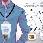 Portavasos reutilizable con lanyard