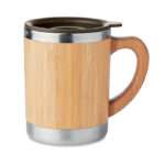 TAZA DOBLE CAPA ACERO Y BAMBÚ